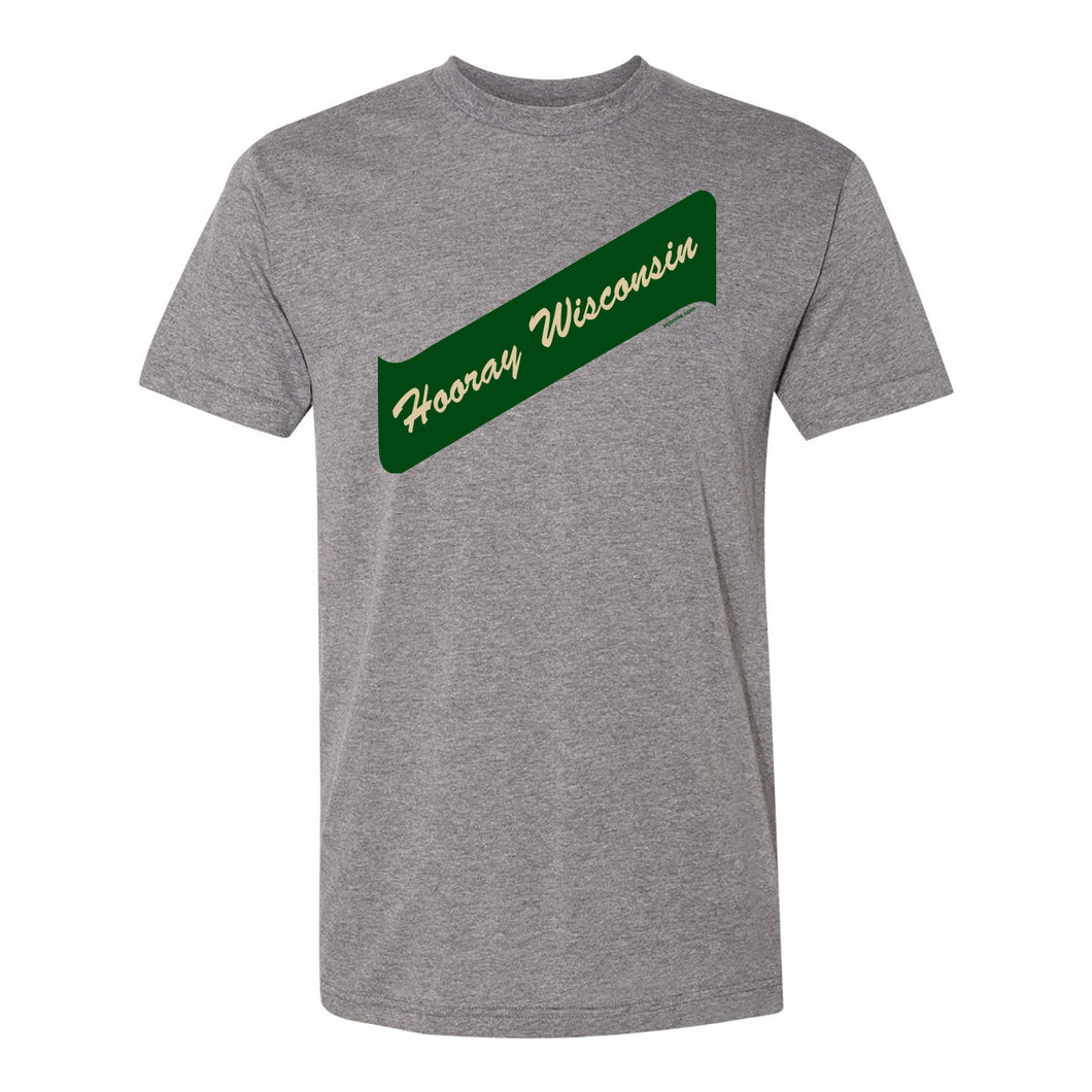 Hooray Wisconsin - Milwaukee Triblend T-Shirt - Athletic Grey