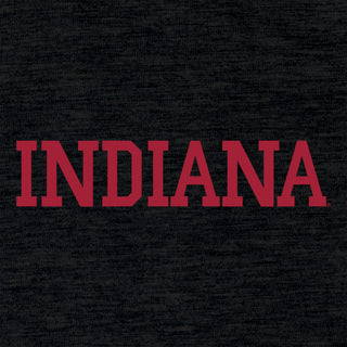 Indiana University Hoosiers Basic Block Canvas Triblend T Shirt - Solid Black Triblend