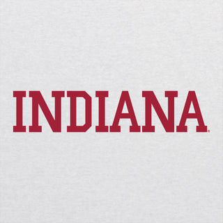 Indiana University Hoosiers Basic Block Raglan - Heather White/Premium Heather