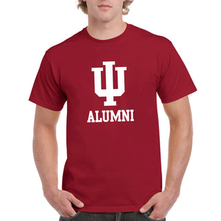 Indiana University Hoosiers Primary Logo Alumni Basic Cotton Short Sleeve T Shirt - Cardinal