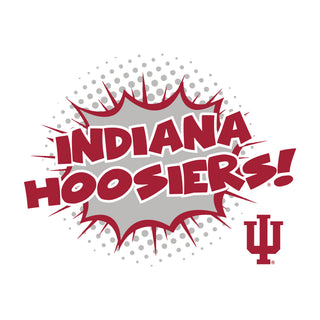 Indiana University Hoosiers Comic Blast Youth Basic Cotton Short Sleeve T-Shirt - White