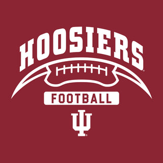 Indiana University Hoosiers Football Crescent Long Sleeve T Shirt - Cardinal