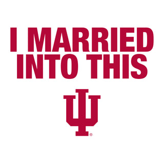 Indiana University Hoosiers I Married Into This Short Sleeve T-Shirt - White