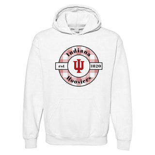 Indiana Plaid Circle Hoodie - White