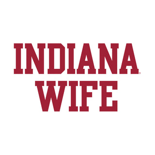 Indiana Hoosiers Basic Block Wife Women's T Shirt - White