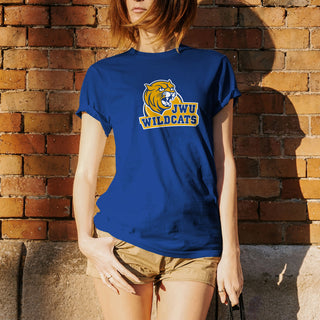 Johnson & Wales University Wildcats Arch Logo Short Sleeve T Shirt - Cobalt