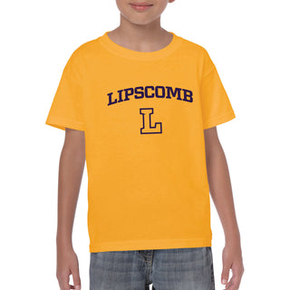 Lipscomb University Bisons Arch Logo Youth Short Sleeve T Shirt - Gold
