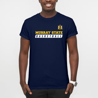 Murray State University Racers Basketball Slant Short Sleeve T Shirt - Navy