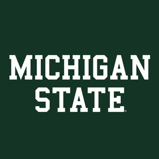 Michigan State University Spartans Basic Block Short Sleeve T Shirt - Forest Green
