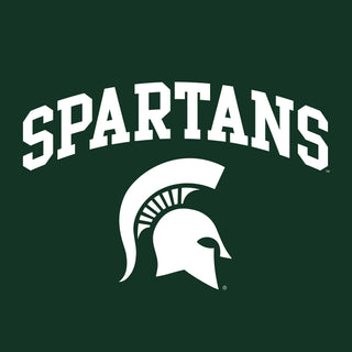 Michigan State University Spartans Arch Logo Short Sleeve T Shirt - Forest Green