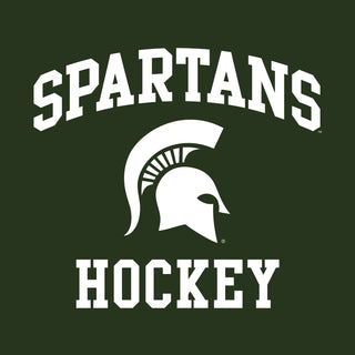 Michigan State University Spartans Arch Logo Hockey Short Sleeve T Shirt - Forest