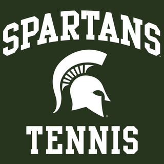 Michigan State University Spartans Arch Logo Tennis Long Sleeve T Shirt - Forest