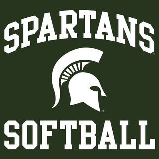 Michigan State University Spartans Arch Logo Softball Hoodie - Forest