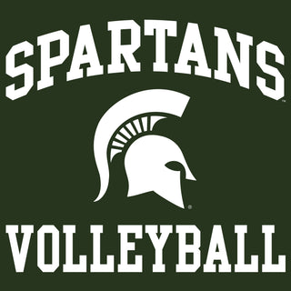 Michigan State University Spartans Arch Logo Volleyball Hoodie - Forest