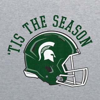 Michigan State Spartans Tis The Season Basic Cotton Crewneck Sweatshirt - Sport Grey