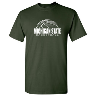 Michigan State University Spartans Basketball Shadow Short Sleeve T Shirt - Forest