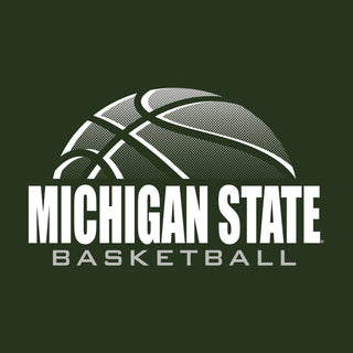 Michigan State University Spartans Basketball Shadow Long Sleeve T Shirt - Forest