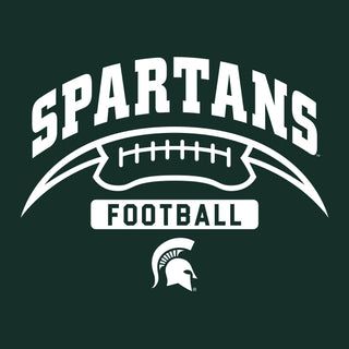 Michigan State University Spartans Football Crescent Long Sleeve T Shirt - Forest