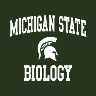 Michigan State University Spartans Arch Logo Biology Short Sleeve T-Shirt - Forest