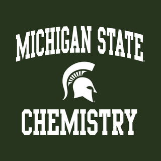Michigan State University Spartans Arch Logo Chemistry Short Sleeve T-Shirt - Forest
