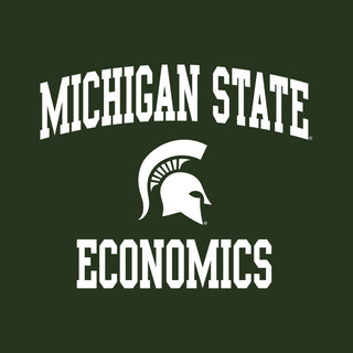 Michigan State University Spartans Arch Logo Economics Short Sleeve T-Shirt - Forest