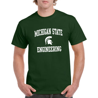 Michigan State University Spartans Arch Logo Engineering Short Sleeve T-Shirt - Forest