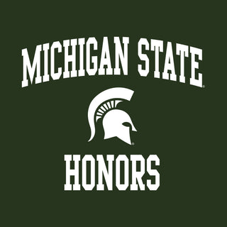 Michigan State University Spartans Arch Logo Honors Short Sleeve T-Shirt - Forest