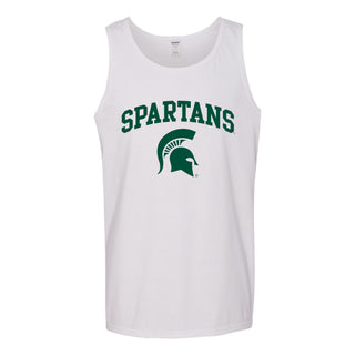 Michigan State University Spartans Arch Logo Tank Top - White