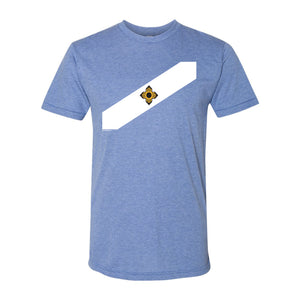 Madison City Flag Tri-Blend T-shirt - Athletic Blue