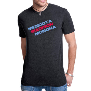 Mendota Madison Monona Tri-Blend T-shirt - Vintage Black