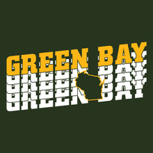 Load image into Gallery viewer, Green Bay Retro Repeat T-Shirt - Forest