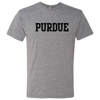 Purdue University Boilermakers Basic Block Short Sleeve T Shirt - Premium Heather