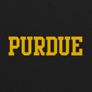 Purdue University Boilermakers Basic Block Short Sleeve T Shirt - Vintage Black