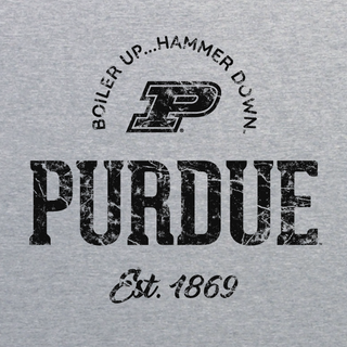 Purdue University Boilermakers Established Arch T Shirt - Sport Grey