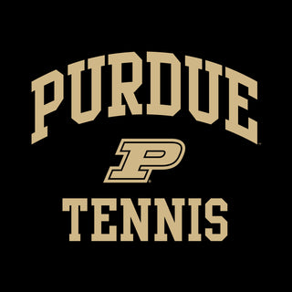 Purdue University Boilermakers Arch Logo Tennis Short Sleeve T Shirt - Black
