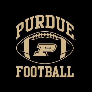 Purdue University Boilermakers Classic Football Arch Left Chest Crewneck Sweatshirt - Black