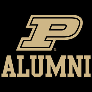 Purdue University Boilermakers Primary Logo Alumni Basic Cotton Short Sleeve T Shirt - Black