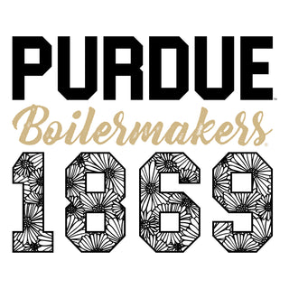 Flower Power Purdue Boilermakers Heavy Cotton Tank Top - White