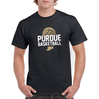 Purdue University Boilermakers Basketball Flux Basic Cotton Short Sleeve T Shirt - Black