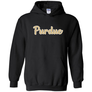 Purdue University Boilermakers Basic Script Heavy Blend Hoodie - Black