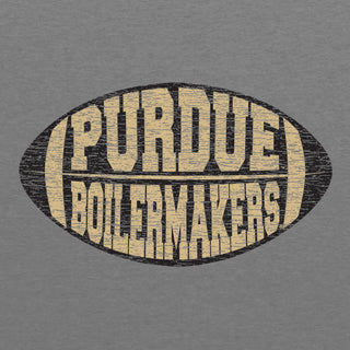 Purdue University Boilermakers Faded Block Football Short Sleeve T Shirt - Premium Heather