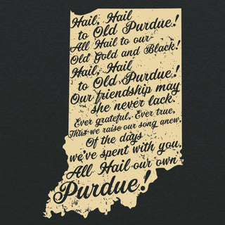 Purdue University Boilermakers Fight Song Short Sleeve T Shirt - Vintage Black