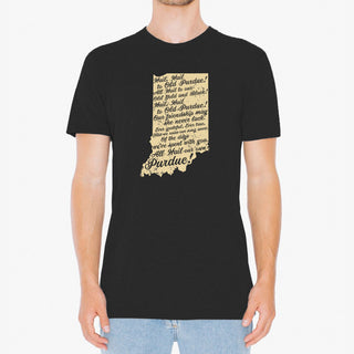 Purdue University Boilermakers Fight Song Short Sleeve T Shirt - Vintage Black