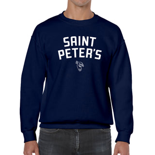 Saint Peter's University Peacock Arch Logo Crewneck - Navy