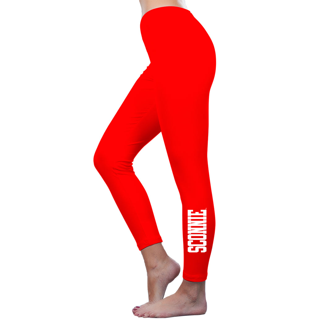 Sconnie Am App Spandex Jersey Leggings - Red – Sconnie Nation