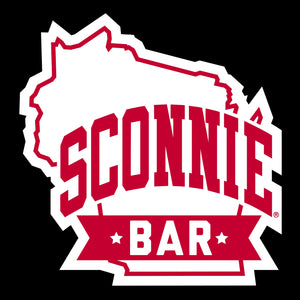 Sconnie Bar Snap Back Trucker Cap - Black/White/Red