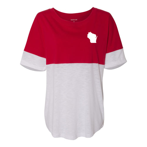 Sconnie Short Sleeve Pom Pom Jersey - Red/White