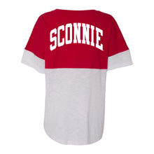 Load image into Gallery viewer, Sconnie Short Sleeve Pom Pom Jersey - Red/White