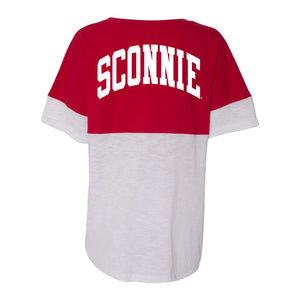 Sconnie Short Sleeve Pom Pom Jersey - Red/White