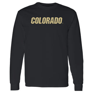 University of Colorado Buffaloes Basic Block Long Sleeve T Shirt - Black